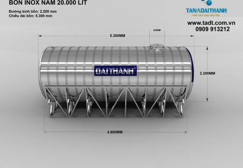 Giá bồn nước inox 20m3 Tân Á Đại Thành