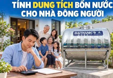 Cách Tính Lượng Nước Dự Trữ Hằng Ngày Cho Gia Đình Đông Thành Viên