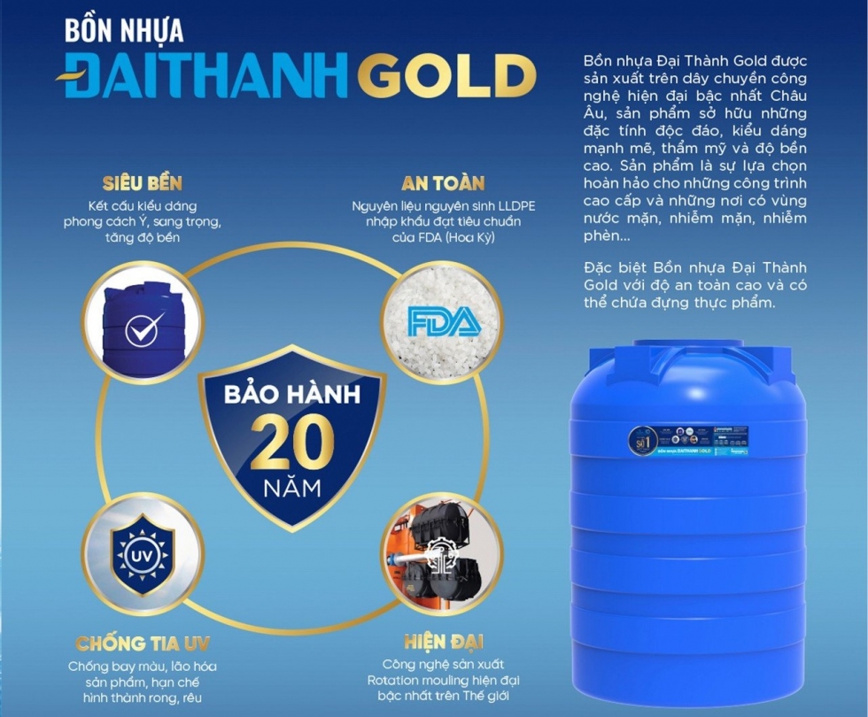 Bồn nhựa Đại Thành Gold