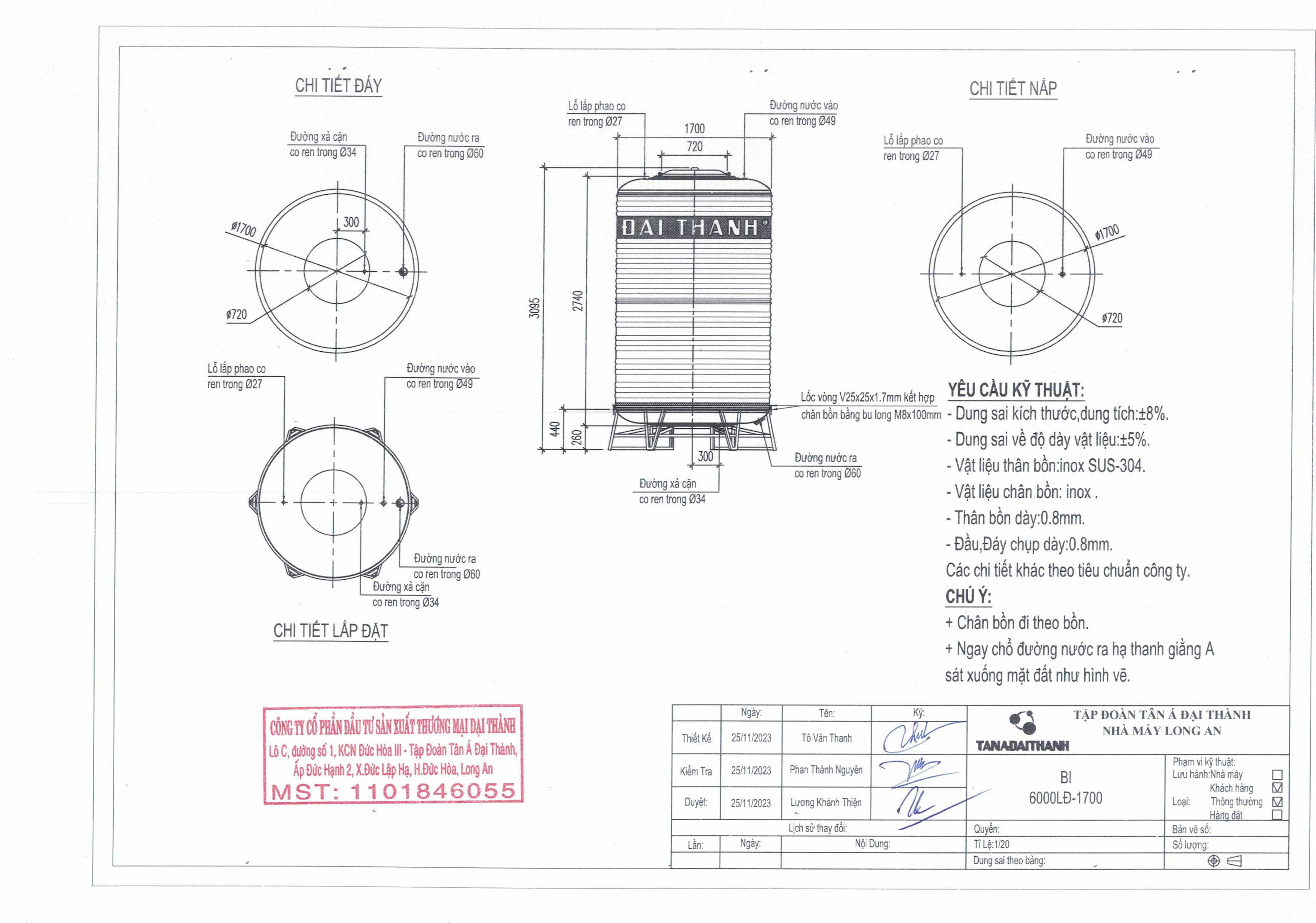 ban ve bon nuoc inox 6000l