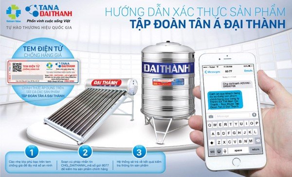 Hướng dẫn xác thực bồn nước inox Đại Thành